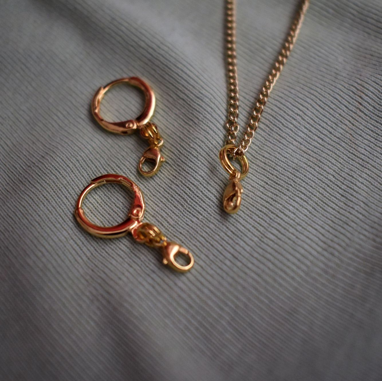 Dainty yellow gold vermeil earrings