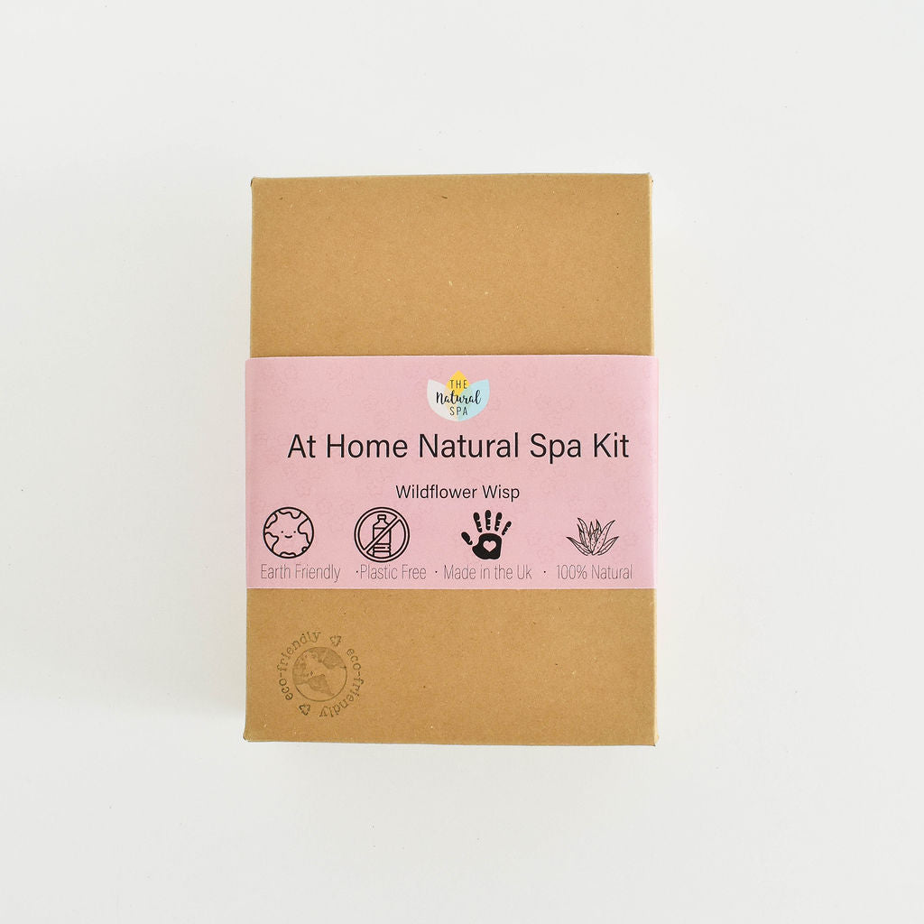 Wildflower Wisp At Home Spa Set | Natural Relaxation Gift | Bath & Body Care Kit | Vegan, Plastic-Free Self-Care