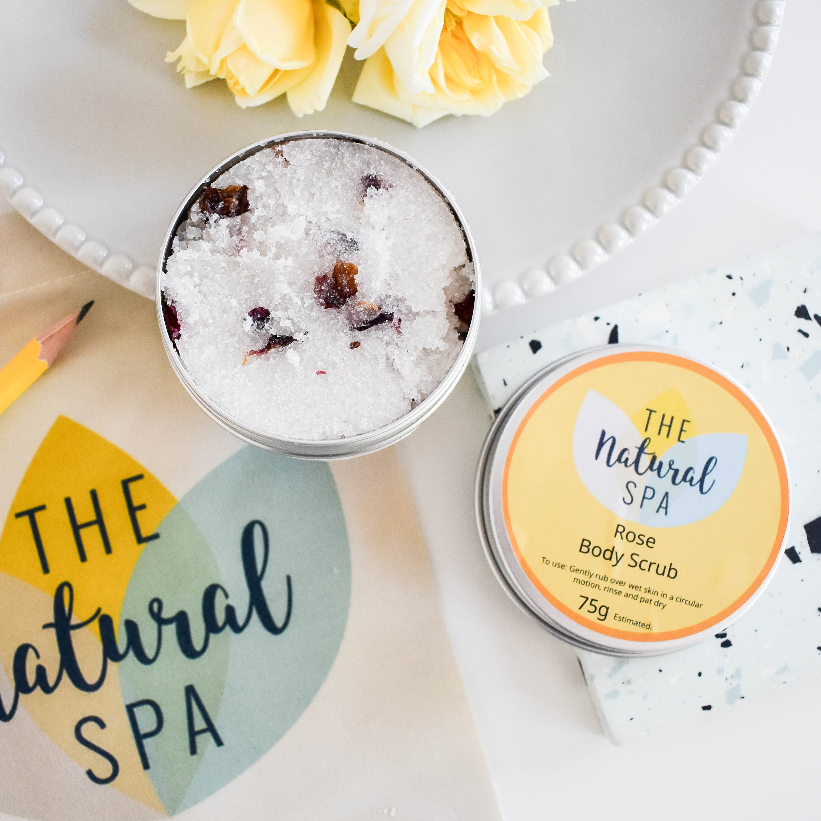 Rose Sugar Scrub | Natural Exfoliating Body Scrub for Smooth, Glowing Skin | Vegan, Plastic-Free Skincare | 3 Size Options