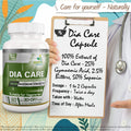 Ayushya Dia Care Capsules (Glucose Care Blend) Glucose Wellness Support - Vegan, Gluten Free, Non-GMO, 60 Capsules