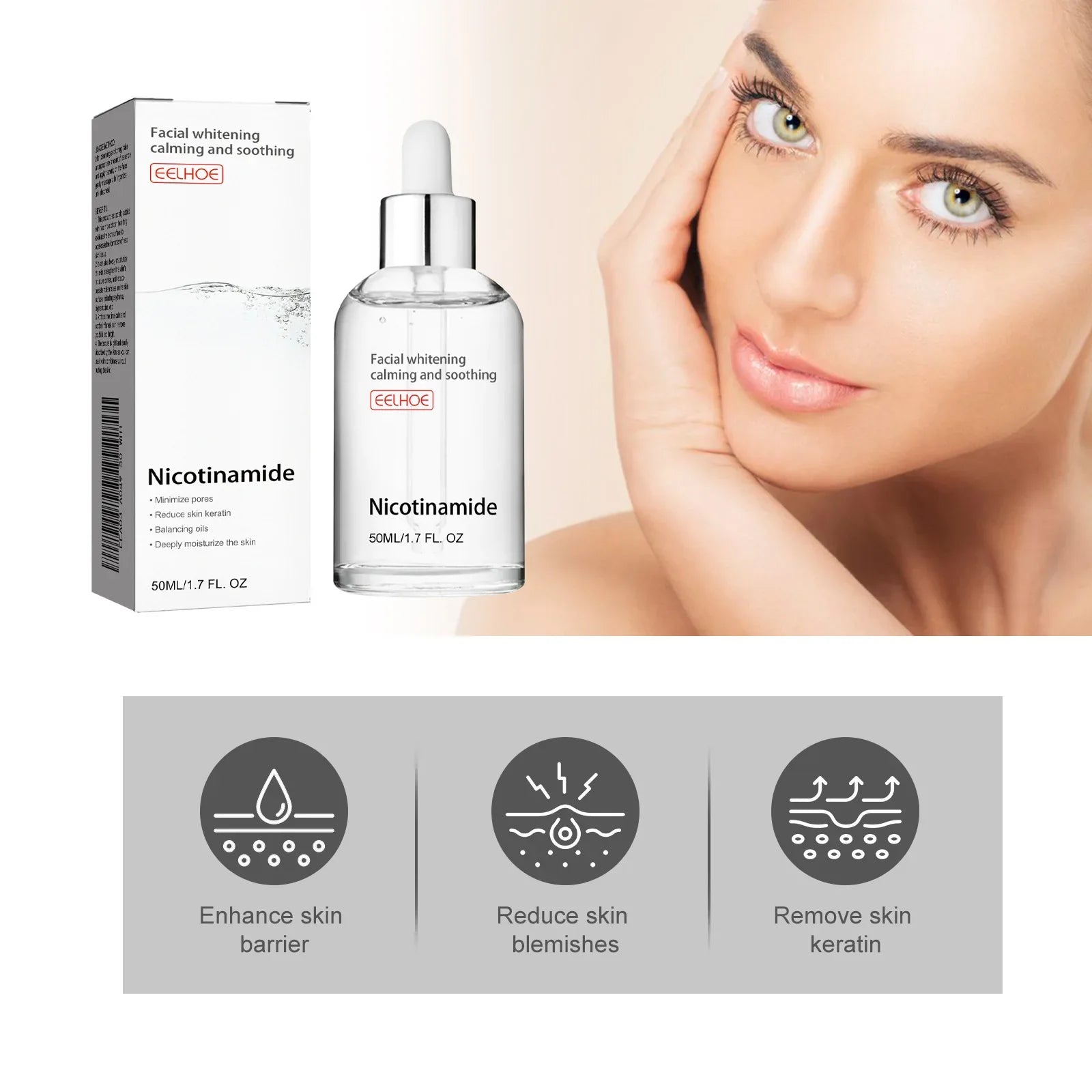 Niacinamide Brightening Face Serum — Pore Minimising & Oil Control (50ml–150ml)