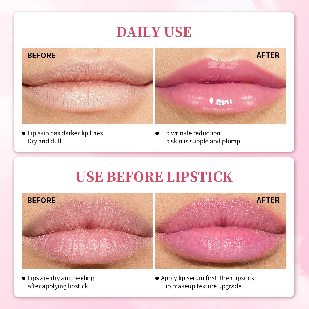 Ibcccndc Pink Lip Serum Lotion Moisturizes And Plumps Lips