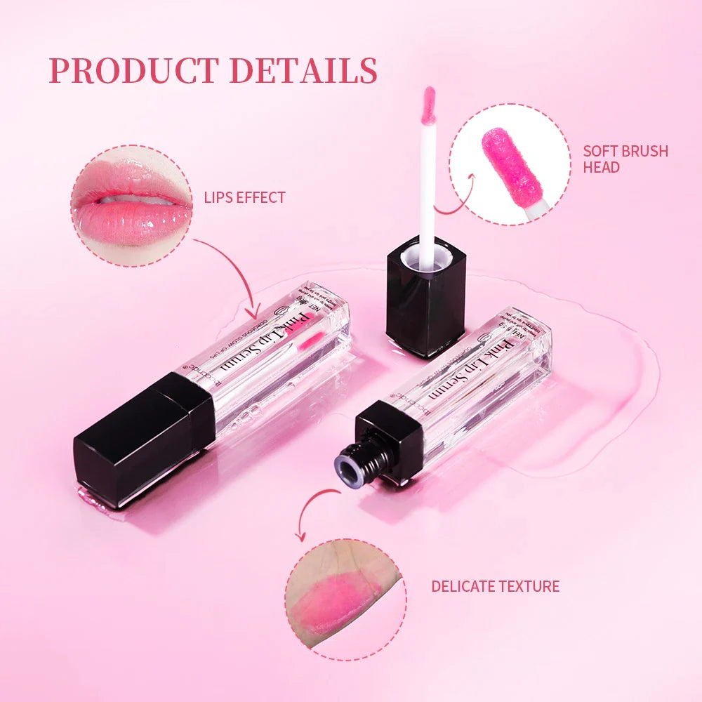 Ibcccndc Pink Lip Serum Lotion Moisturizes And Plumps Lips