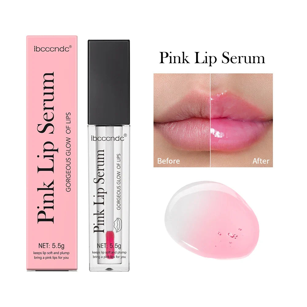 Ibcccndc Pink Lip Serum Lotion Moisturizes And Plumps Lips