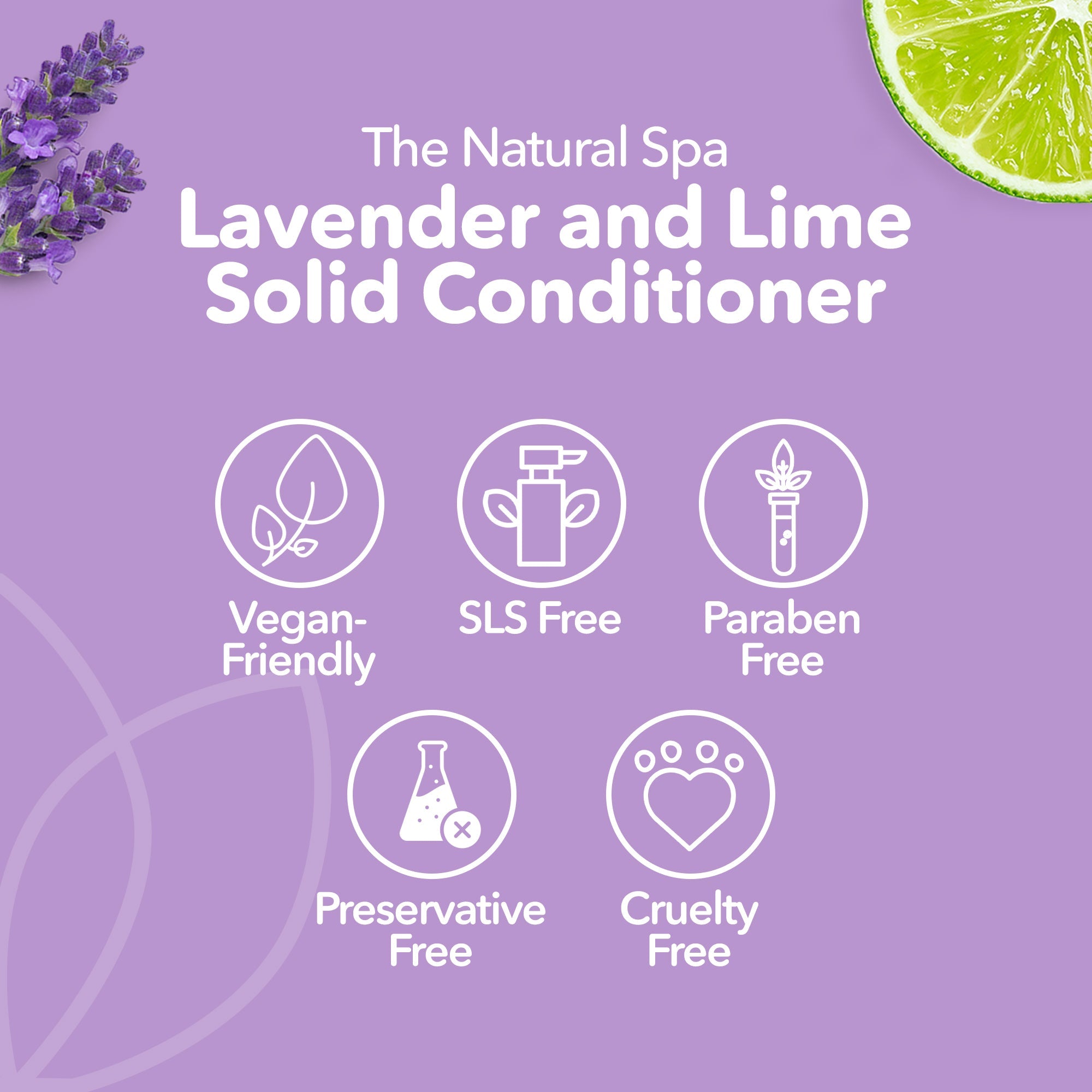 Lavender & Lime Solid Conditioner Bar | Natural Hair Conditioner for All Hair Types | Vegan, Plastic-Free Hair Care