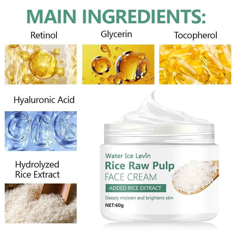 Rice Pulp Cream Hydrating Moisturizer for Anti Aging