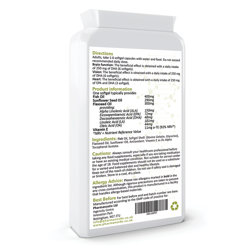 Omega 3 6 9 Fish Oil 1000mg 90 Softgel Capsules