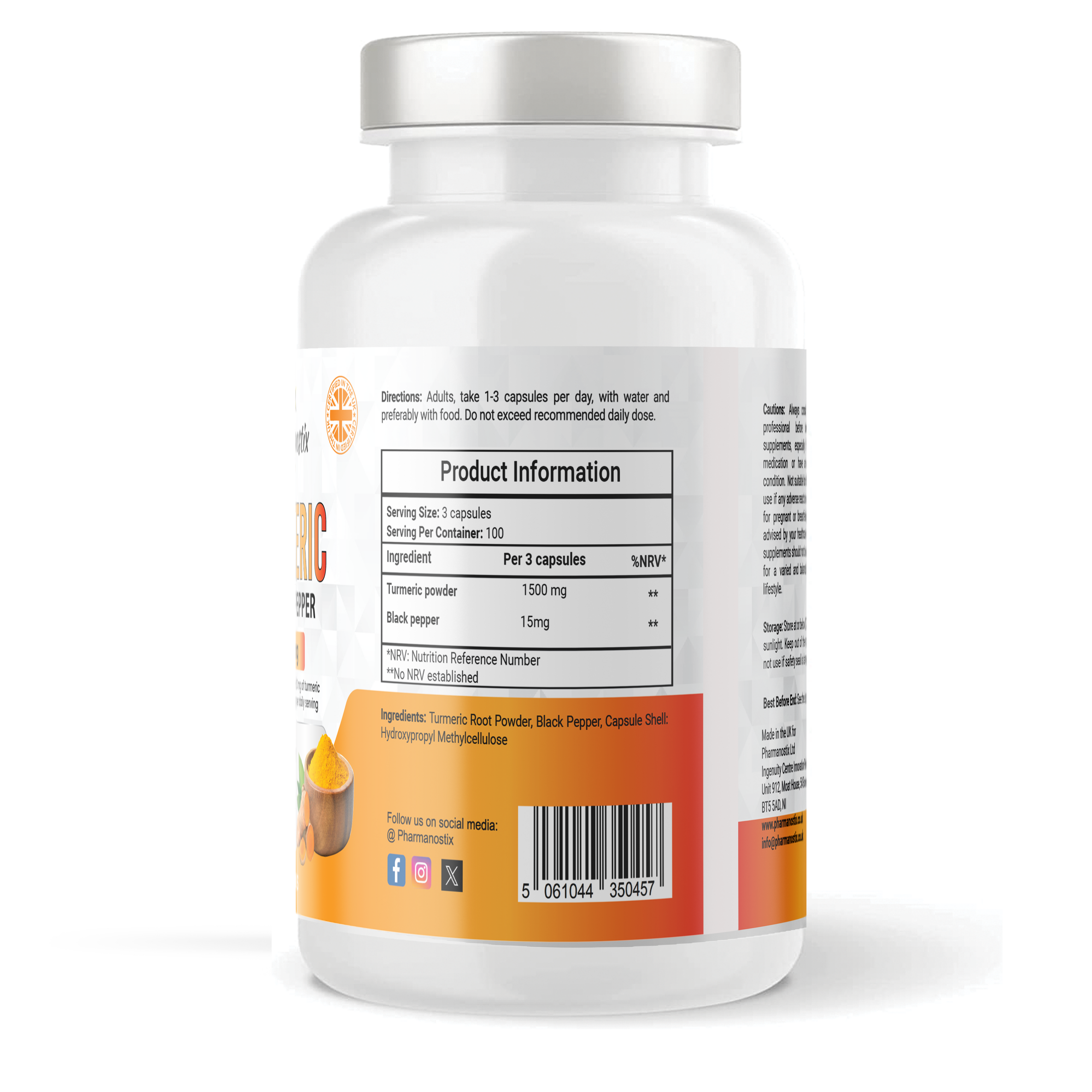 Turmeric with Black Pepper Extract Capsules