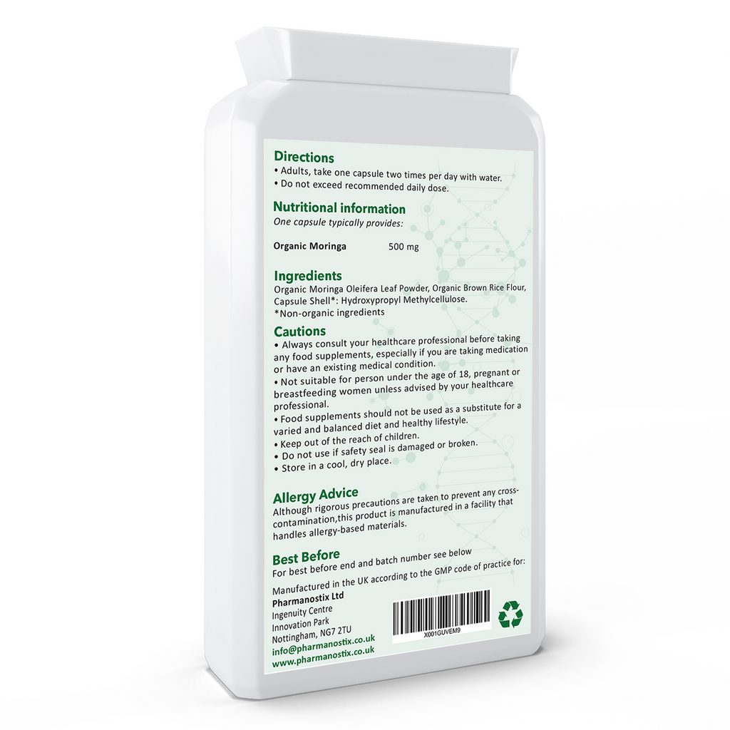 Moringa Oleifera Supplement - 1000mg 120 Capsules