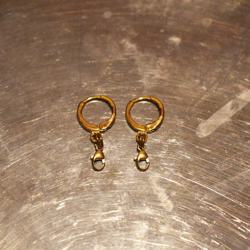 Dainty yellow gold vermeil earrings