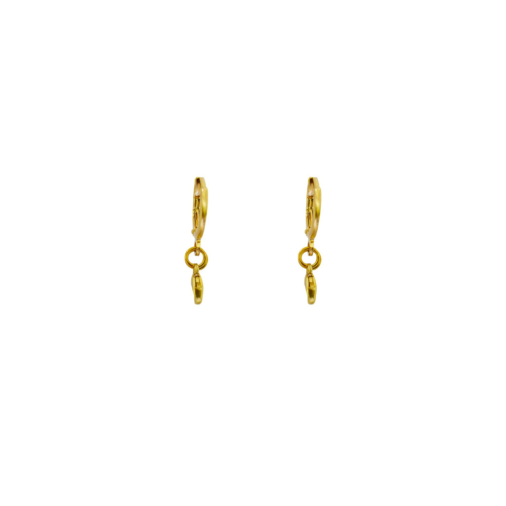 Dainty yellow gold vermeil earrings