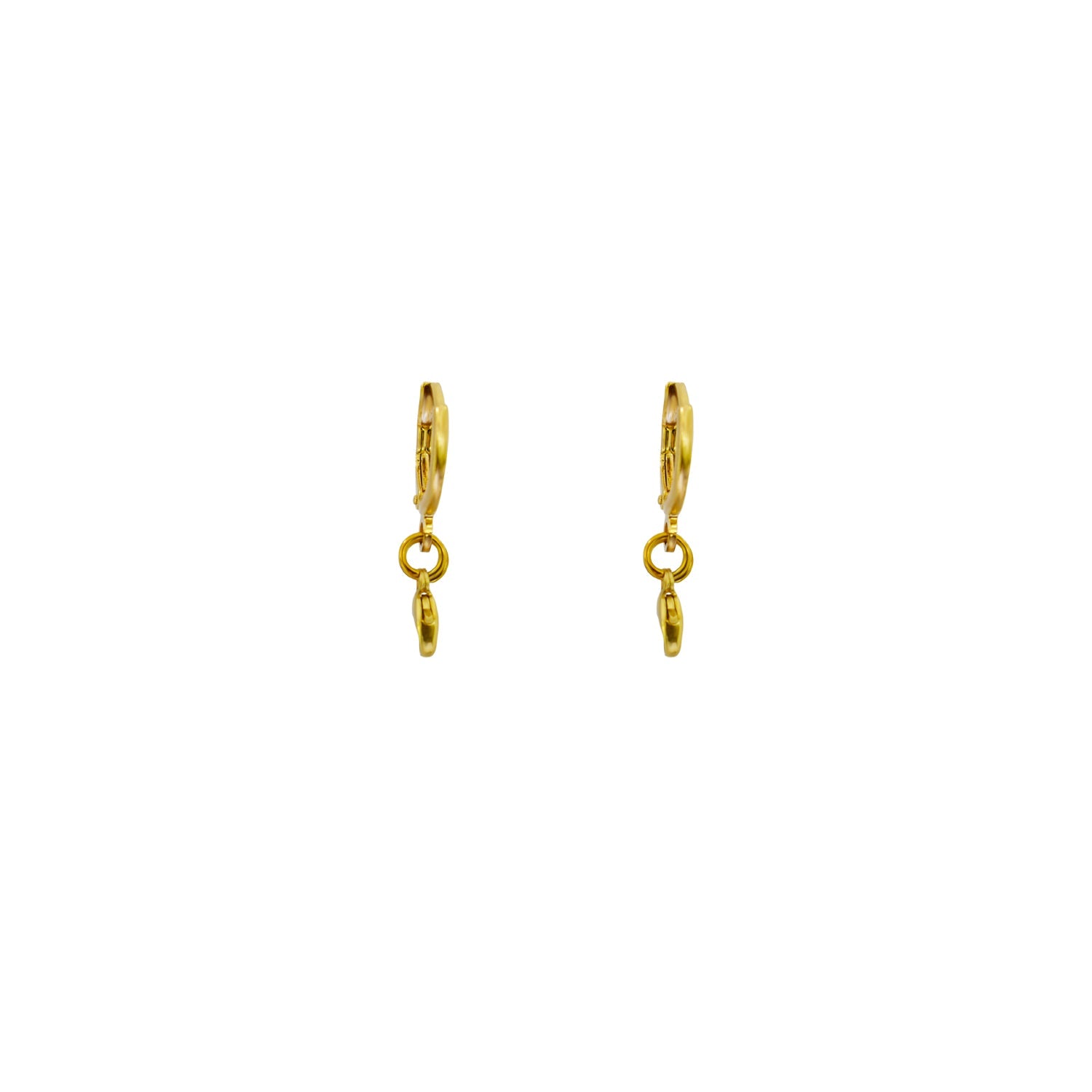Dainty yellow gold vermeil earrings